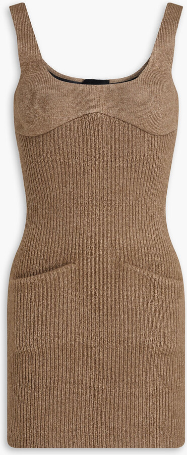 Alexander Wang Mélange ribbed-knit mini dress