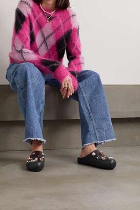 Marni Black Leather Fussbett Sandals | ModeSens