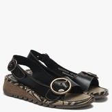 Thumbnail for your product : Fly London Tram Black Leather Buckle Sandals