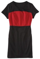 Thumbnail for your product : Mossimo Petites Short-Sleeve Ponte Color block Dress - Assorted Colors