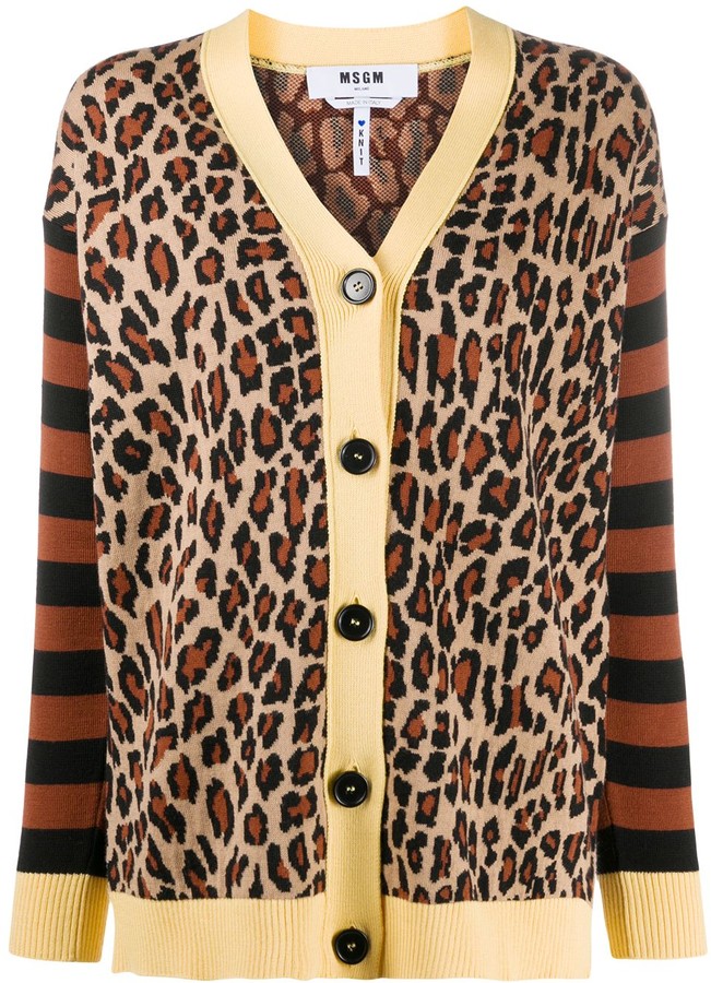 leopard print cardigan canada