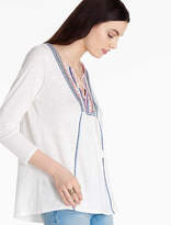 Thumbnail for your product : Lucky Brand EMBROIDERED TOP