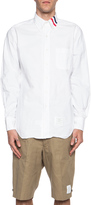 Thumbnail for your product : Thom Browne Oxford Classic Cotton Button Down with Stripe Collar
