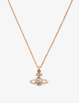 Thumbnail for your product : Vivienne Westwood Pink and Gold Rhodium Orb Design Mayfair Necklace, Size: Large
