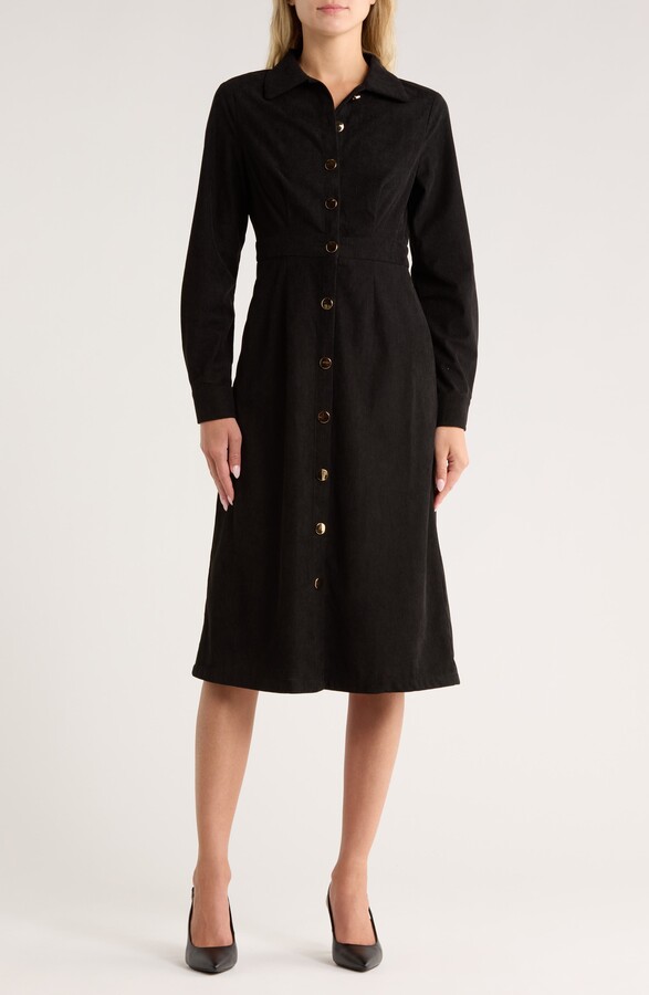 Dion Long Sleeve Shirtdress