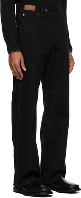 ANDERSSON BELL Black Lucas Contrast Panel Jeans - ShopStyle