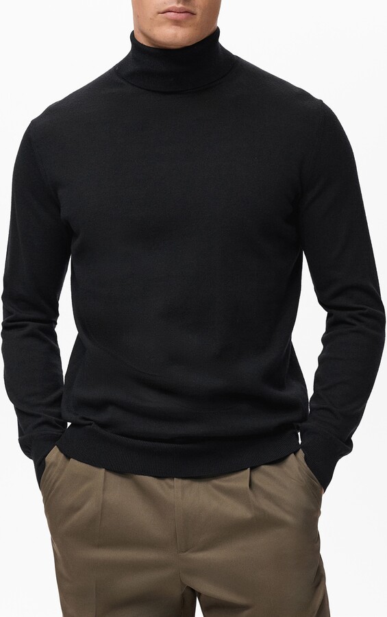 MANGO Turtleneck Wool Sweater