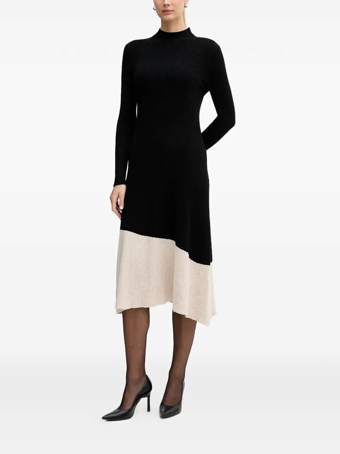Pedro Del Hierro Ribbed Panelled Midi Dress