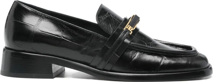 Sergio Rossi Bitt croc-embossed loafers