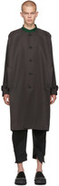 Thumbnail for your product : 132 5. ISSEY MIYAKE Grey Collarless Long Coat