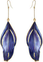 Thumbnail for your product : Aurélie Bidermann 18K Gold-Plated Feather Earrings