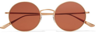 Oliver Peoples + The Row After Midnight Round-frame Gold-plated Sunglasses - one size