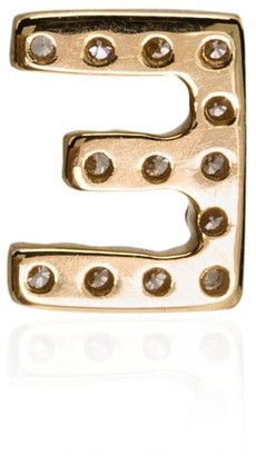 Loquet 18kt yellow gold E letter charm