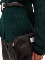 Thumbnail for your product : Toga Belted Ribbed-knit Wool Cardigan - Green