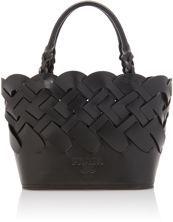 Prada Woven Leather Tote ShopStyle