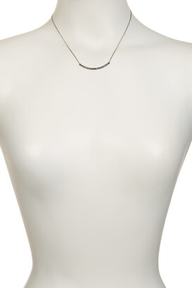 ADORNIA Mercer Champagne Diamond Curved Bar Necklace - 0.30 ctw