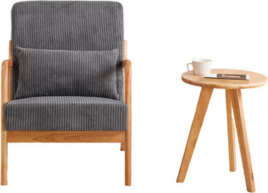 Ebern Designs Vintage Luxury Style Upholstered Chair&Coffee Table Set