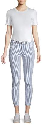 Paige Skinny-Fit Crop Stripe Jeans