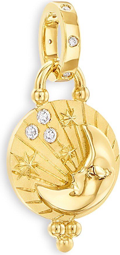 Temple St. Clair 18K Yellow Gold Celestial Diamond Luna Pendant