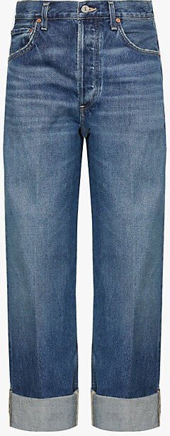 Citizens of Humanity Womens Brielle Ayla Wide-Leg Mid-Rise Denim Jeans 25