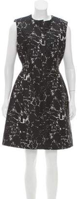 Balenciaga Sleeveless Jacquard Dress Black Sleeveless Jacquard Dress