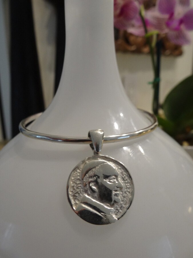 Etsy Solid Sterling Silver Pope Francis Bangle Bracelet