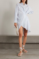 Thumbnail for your product : Etoile Isabel Marant Seen Gathered Striped Cotton And Linen-blend Shirt Dress