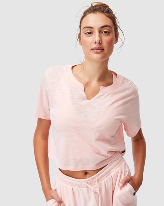 Cotton On Body Active - Women's Pink Short Sleeve T-Shirts - All Things Fabulous Cropped Tee - Size M at The Iconic