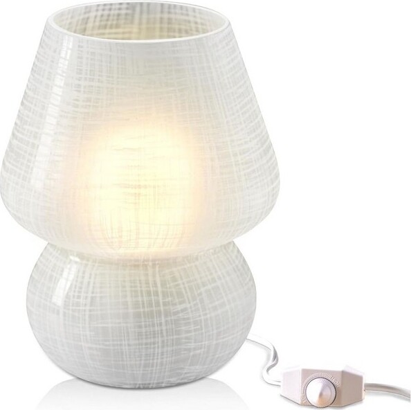 Next Glow NextGlowMushroomLamp-RetroFunkyAestheticLEDWhiteTableLamp,DimmableE26SocketBulb