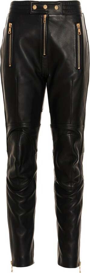 Balmain Leather Pants - ShopStyle