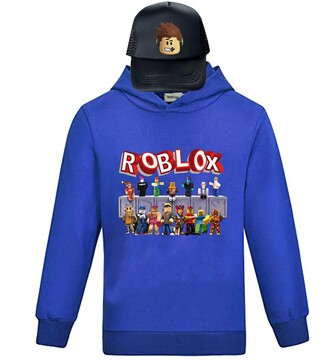 Girls Hoodies Roblox Pink Sweatshirt for Kids Cotton Top Casual Long Sleeve Clothes And Hat 3-13 Years 