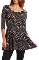 Thumbnail for your product : Charlotte Russe Tribal Print Skater Dress