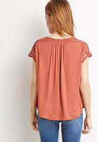 Thumbnail for your product : Forever 21 FOREVER 21+ Contemporary Crochet Trim Top