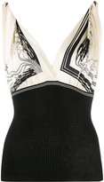 Thumbnail for your product : Hermes pre-owned abstract print V-neck blouse