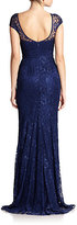 Thumbnail for your product : Theia Belted Lace Gown
