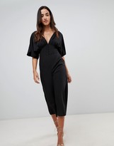 Thumbnail for your product : ASOS DESIGN Tea Jumpsuit With Kimono Sleeve And Button Detail