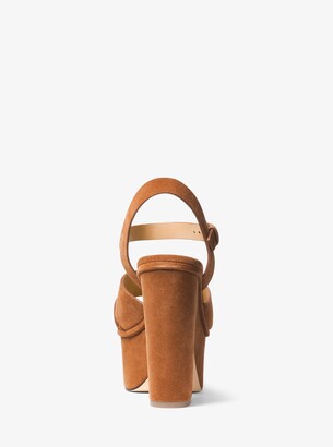 divia leather platform sandal