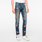 Thumbnail for your product : Paul Smith Men's Vintage-Wash Embroidered Paisley Jeans