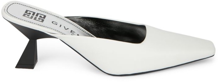 square toe leather mules