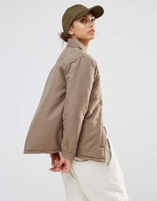 Daisy Street Lightweight Jacket With Contrast Lining & Zip Detail