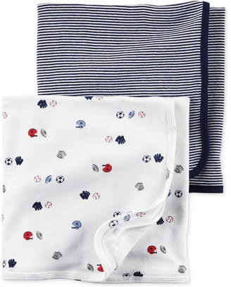 Carter's Baby Boys' 2-Pack Little All-Star Swaddle Blankets