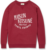 Thumbnail for your product : Kitsune Maison Printed Loopback Cotton-Jersey Sweatshirt