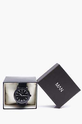 boohoo NEW Mens Smart Black Watch in Black size One Size
