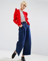 Thumbnail for your product : ASOS Fine Cardigan With Ruffles