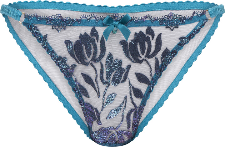 Women's Cotton Ribbed Hipster Underwear - Auden™ Teal Agate Blue