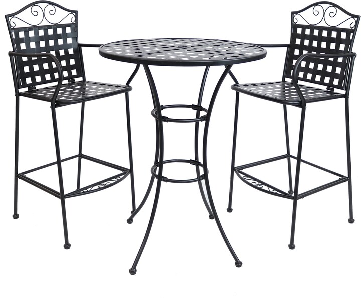 Sunnydaze Decor Sunnydaze Outdoor Black Scrolling Wrought Iron Bar