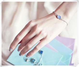 Golf Liquidation Blue charm bracelet - Tiny charm bracelet - Blue Hydrangea jewelry - Blue Bridesmaid