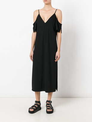 Alexander Wang T By Lux ponte cold-shoulder midi dress