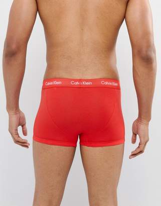 Calvin Klein Low Rise Trunks 3 Pack Cotton Stretch