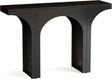 Wrought Studio Elegant Wooden Entryway Table Console Table Or Nightstand With Unique Vertical Design For Minimalist Decor